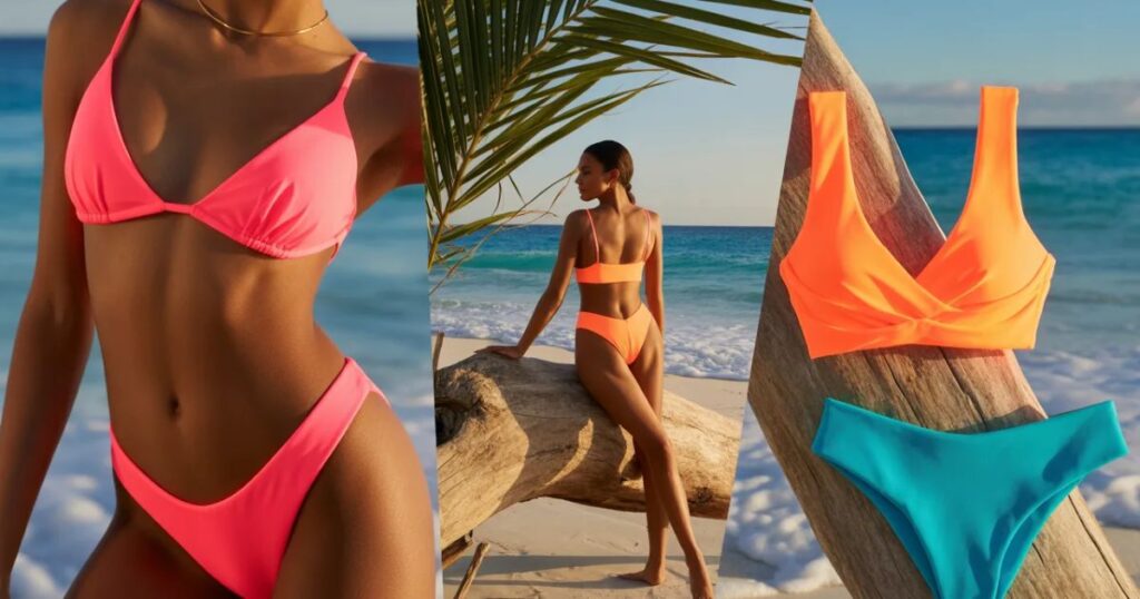 Woman lounging on a yacht in a black Micro Bikinis with gold accessories.