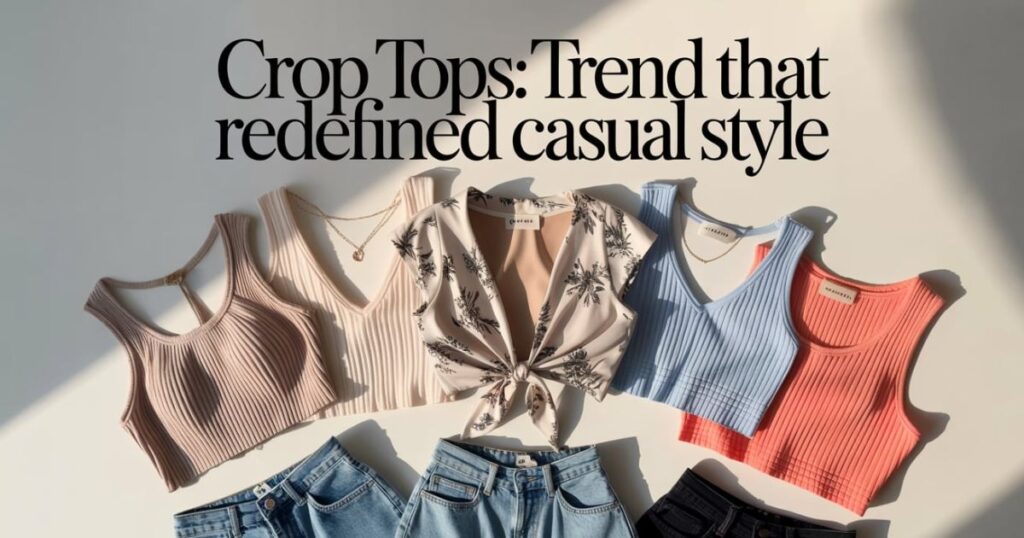 Elegant black evening crop top with sequins, styled for a night out.