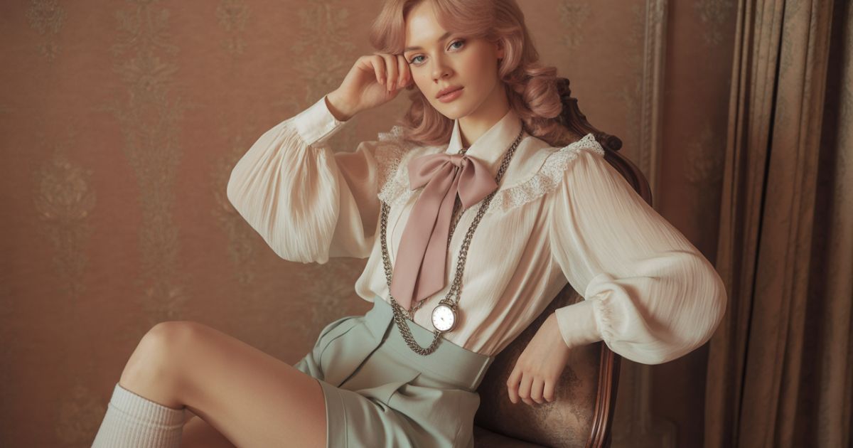 “Elegant gothic Ouji Fashion outfit with long coat, high boots, and ornate silver accents