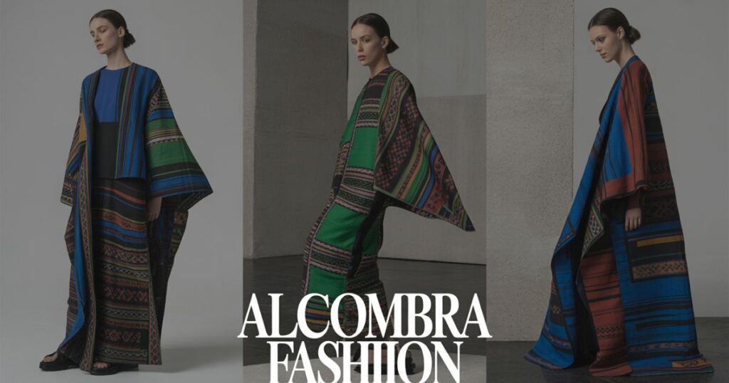 Alcombra Fashion model posing in a pastel pink dress with soft flowing fabric.