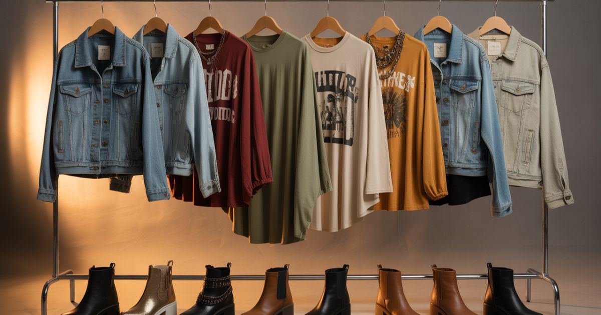 Comfortable Concert Outfits Woman in a flowy boho blouse, high-waisted shorts, and ankle boots at a music festival.