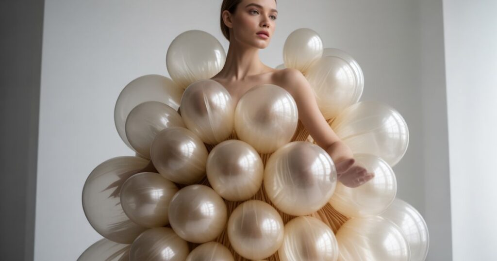 Urban Street Style With Fashion Bubble Dress