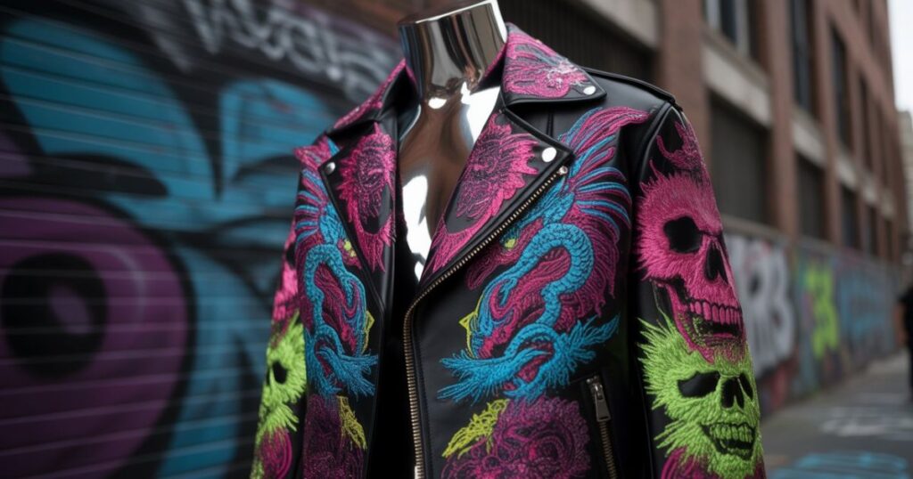 Black Ed Hardy T-shirt with colorful skull and roses artwork on the front.