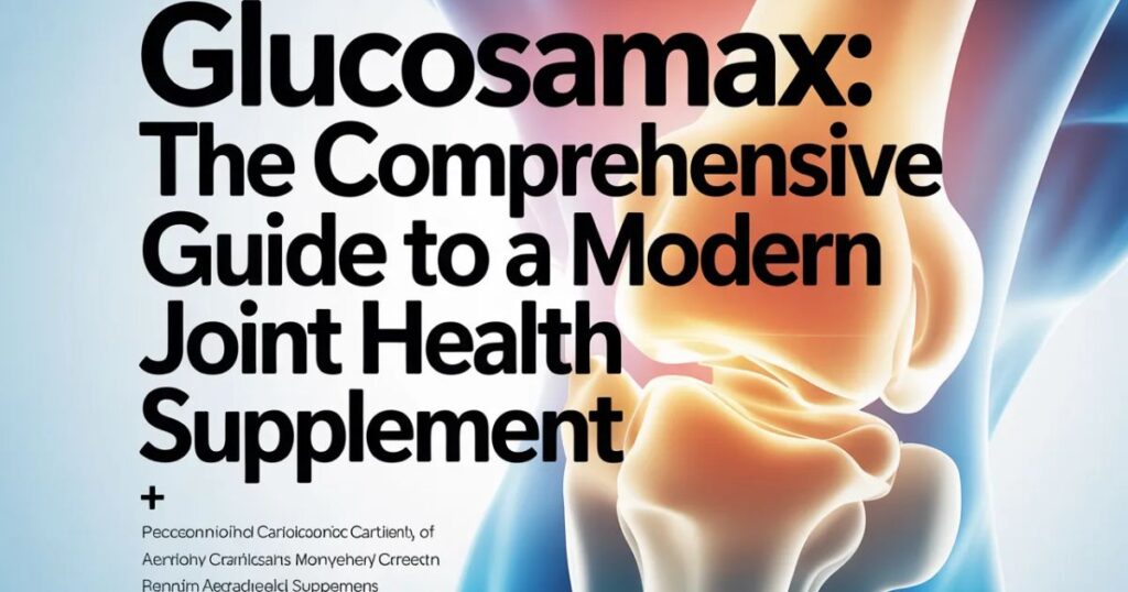 Woman taking a Glucosamax capsule with a glass of water.