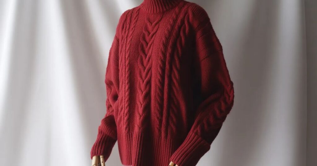 Style a Red Sweater with a white collared shirt and black trousers for a smart office look.