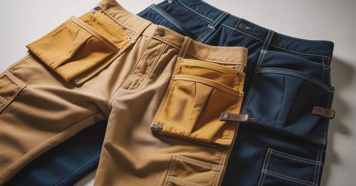 Person wearing black carpenter pants styled with sneakers and a casual T-shirt.