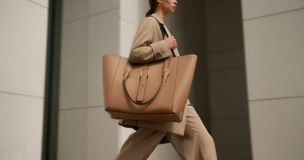 Open carrier bag showing interior space