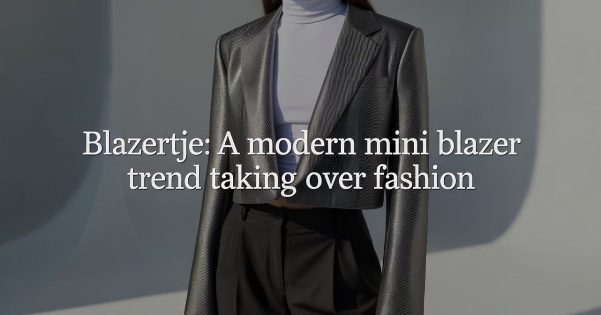 A stylish Blazertje blazer displayed on a mannequin with a modern, tailored fit.