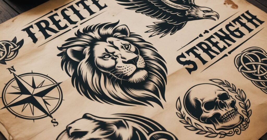 Full sleeve tattoo ideas for men with mixed patterns and detailed shading