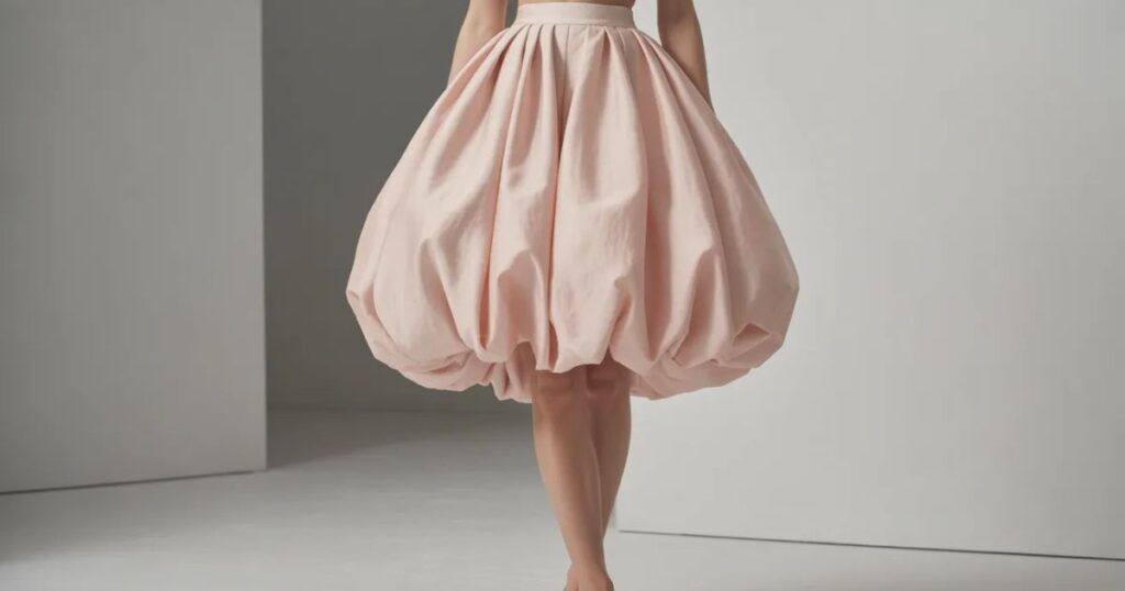 Casual bubble skirt outfit perfect for summer fashion trends